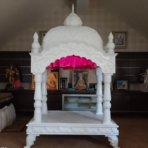 White Fibreglass Palki Sahib for Home - Image 4