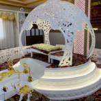 White Palki Sahib Set with Manji Sahib & Accessories - Image 2